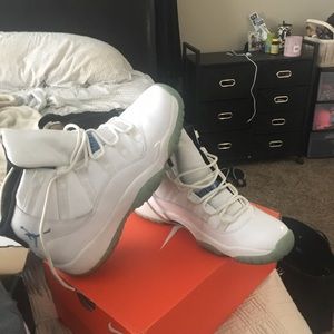 White patten leather Jordan’s